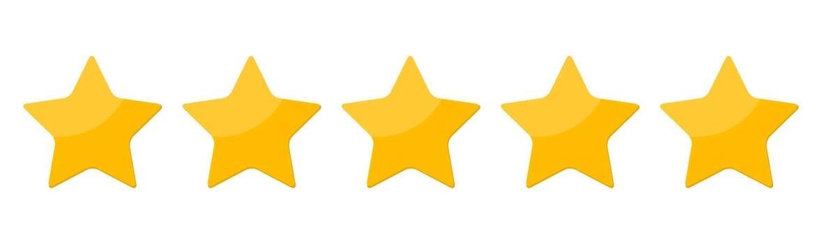 five 5 star rank sign illustration free vector